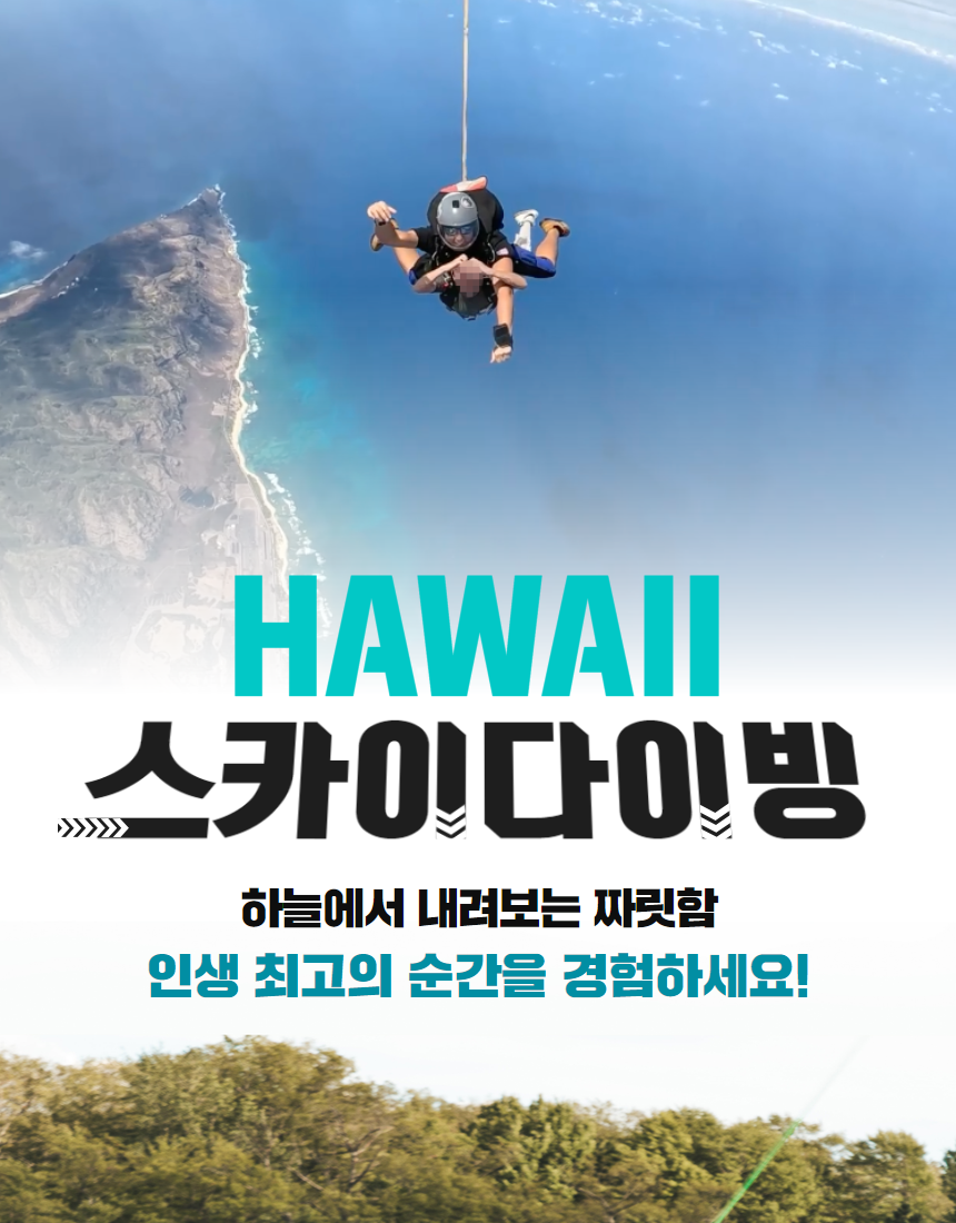 마이로컬투어 하와이 스카이다이빙